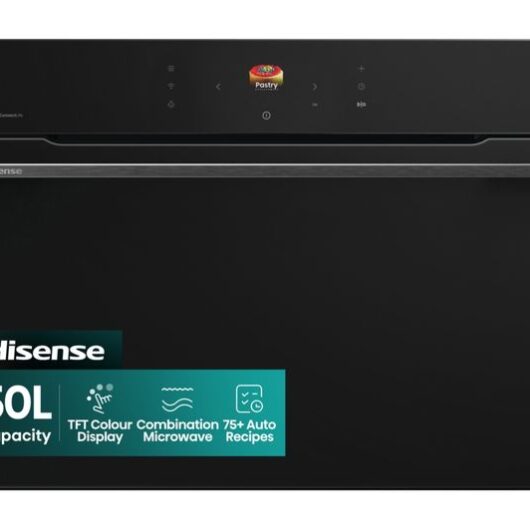 HISENSE Hi8 BlackLine BIM4AH8UKWF Compact Electric Oven with Microwave - Jet Black