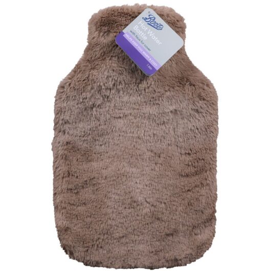 Boots Hot Water Bottle - Fur Mocha