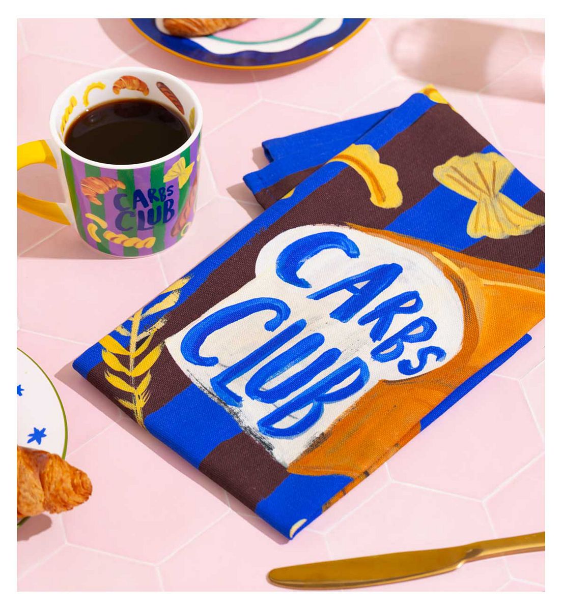 Eleanor Bowmer Carbs Club Mug & Tea Towel Set
