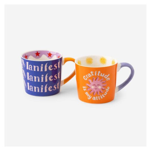 Eleanor Bowmer Gratitude Is My Attitude & Manifest Mug Set