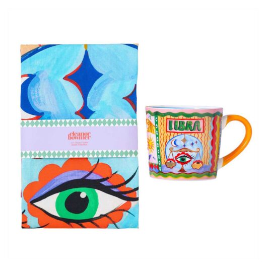 Eleanor Bowmer Libra Zodiac Mug & Tea Towel Set