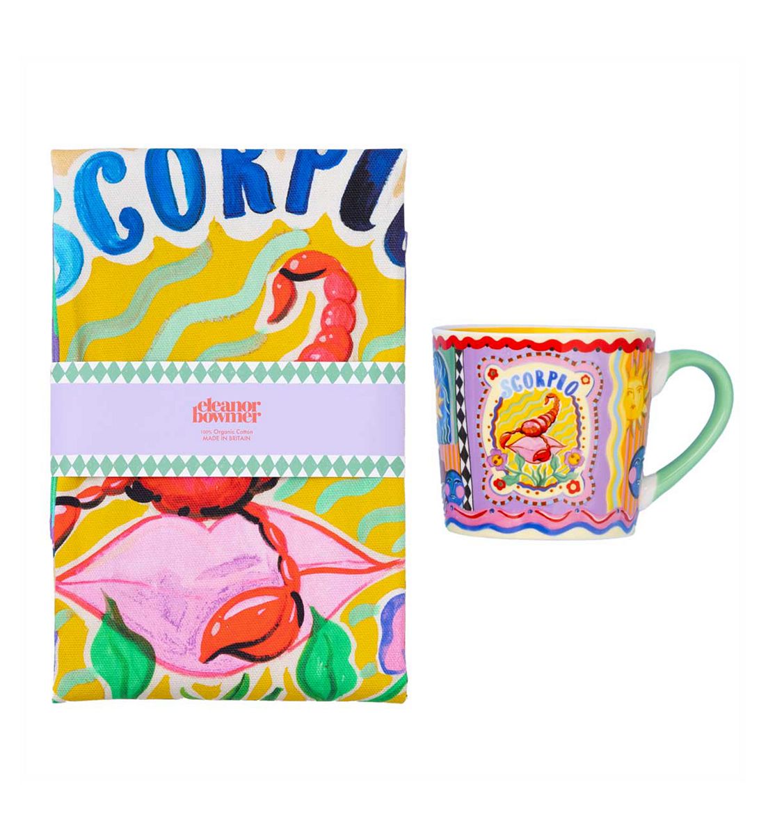 Eleanor Bowmer Scorpio Zodiac Mug & Tea Towel Set
