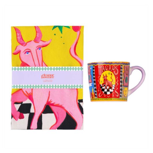 Eleanor Bowmer Taurus Zodiac Mug & Tea Towel Set