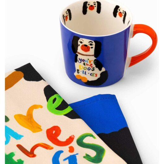 Eleanor Bowmer You're The Dogs Bollocks Mug & Tea Towel Set
