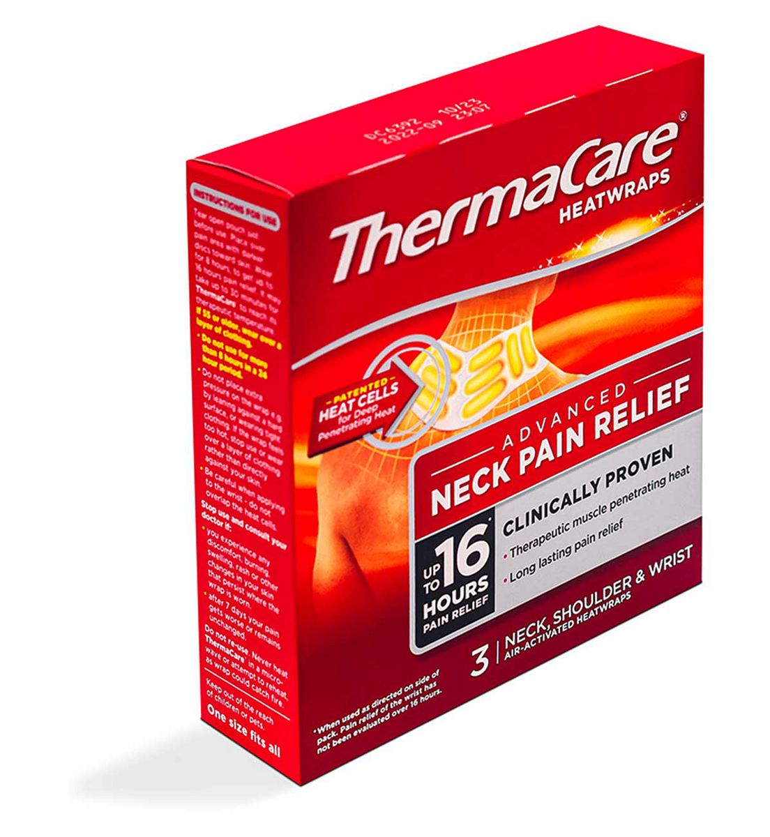 Thermacare Heat Wraps For Neck, Shoulder And Wrist - 3 Heatwraps