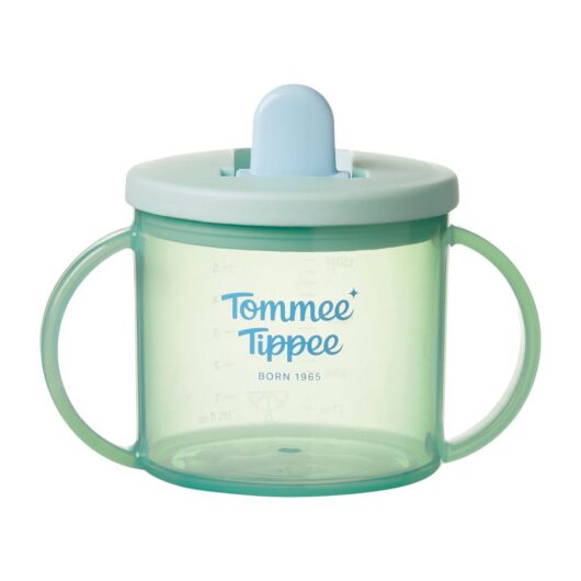 Tommee Tippee 190Ml First Cup Sippy Free-Flow Spout Easy Grip Handles 4M Plus