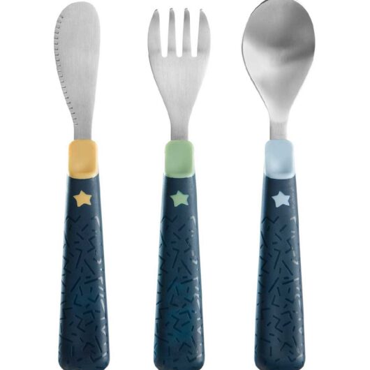 Tommee Tippee Big Kids Stainless Steel First Cutlery Set 12M+