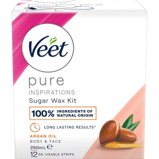 Veet Pure Inspirations Sugar Wax Kit Body & Face With Argan Oil250 ml, 250ml